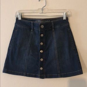 BUTTON DOWN JEAN SKIRT